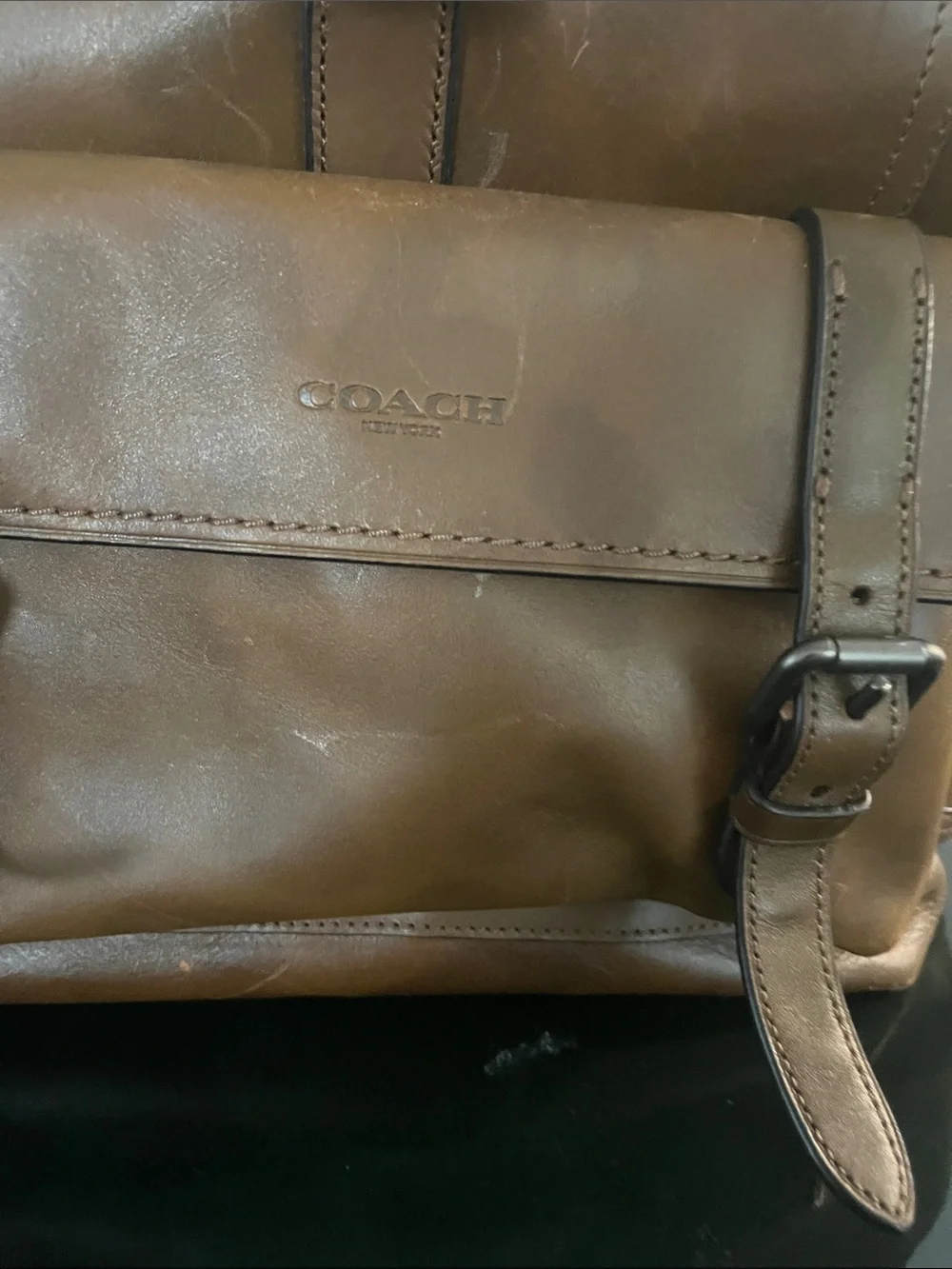 Coach leather backpack